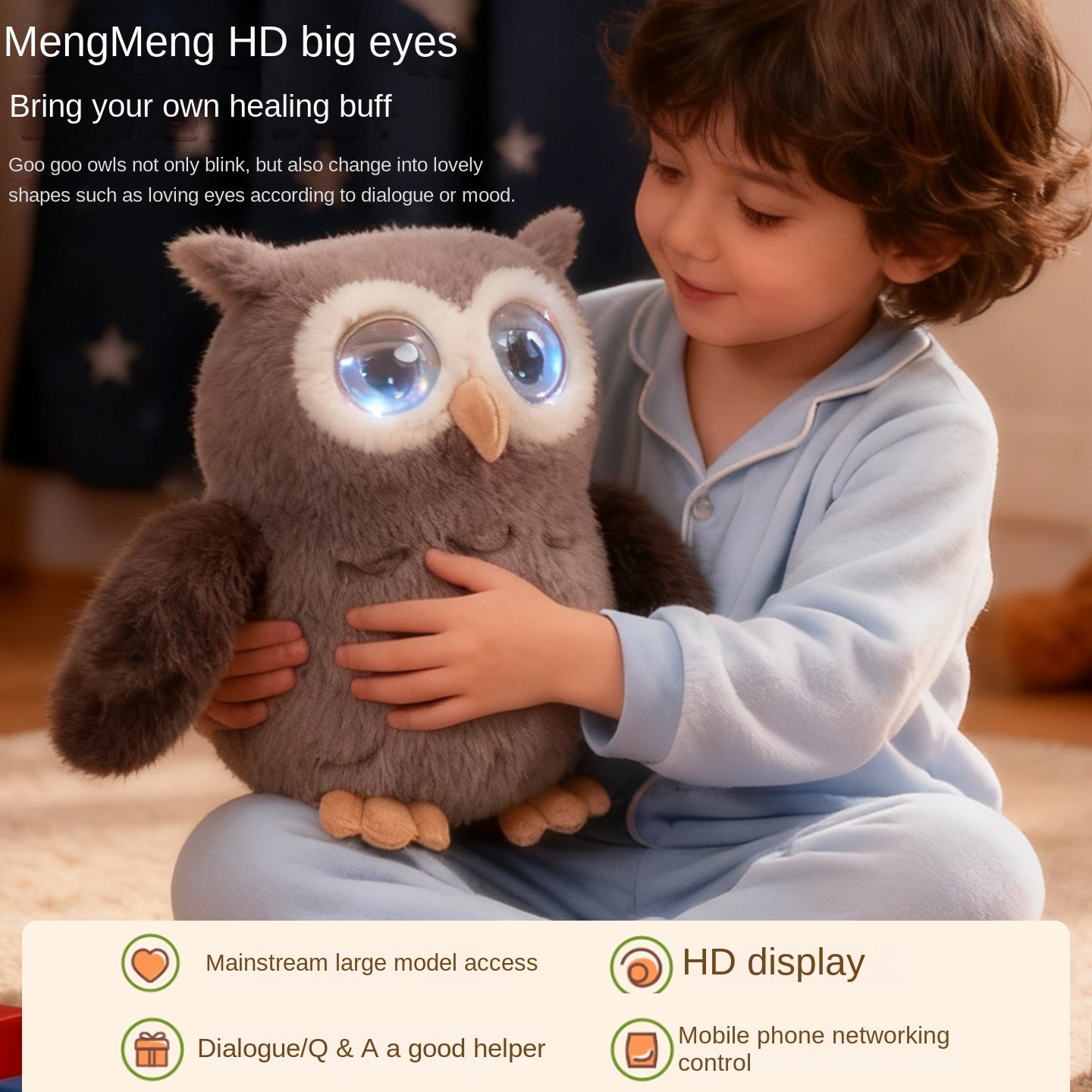 Dreamy Owl AI Companion - Smart Voice Interactive Storyteller