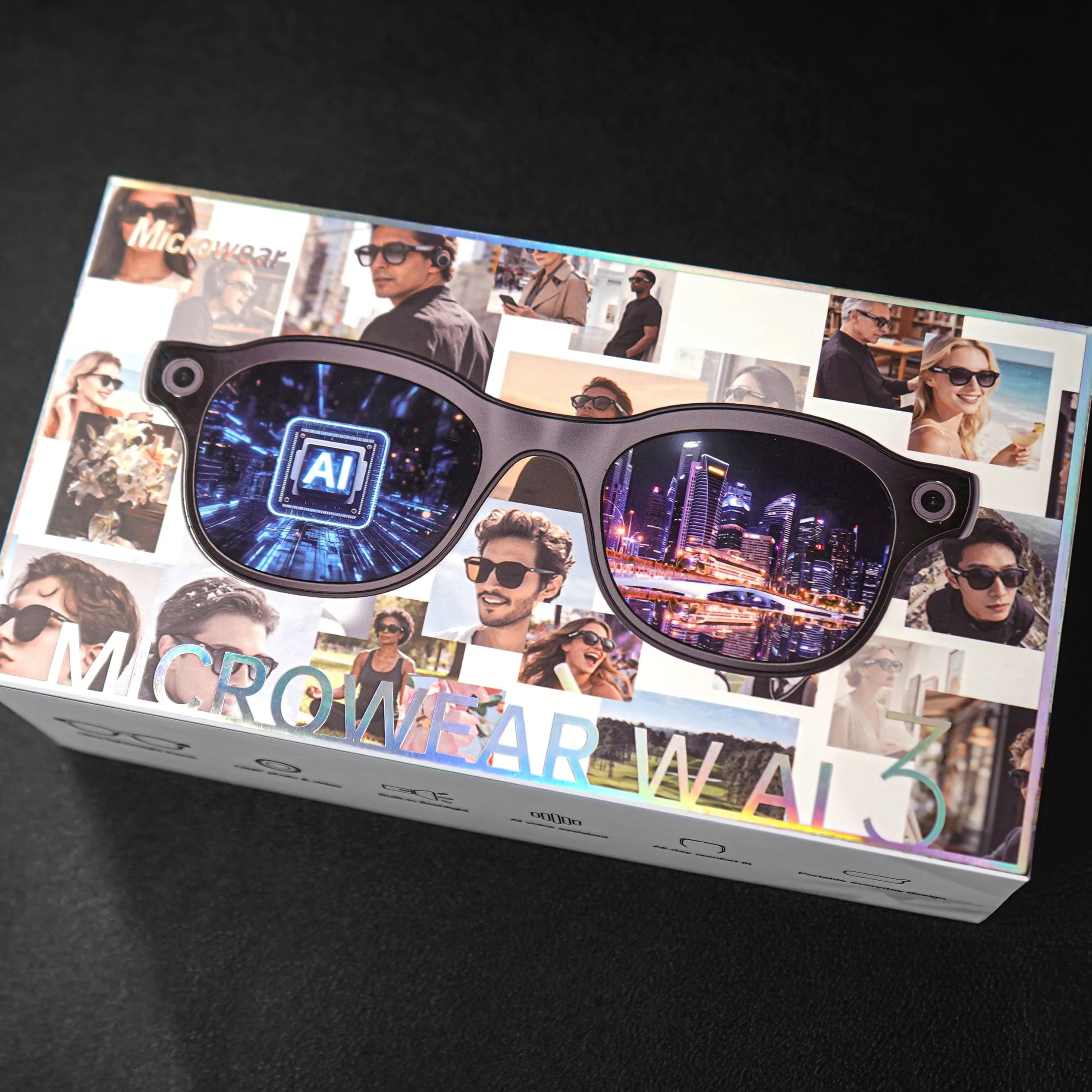 GS4 Max GPT AI Smart Glasses | 8MP Dual-Lens & Voice Assistant